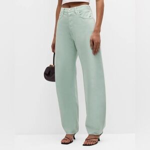 Agolde Mint Green Luna Barrel Jeans